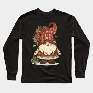 Cottagecore Santa Gnome Long Sleeve T-Shirt